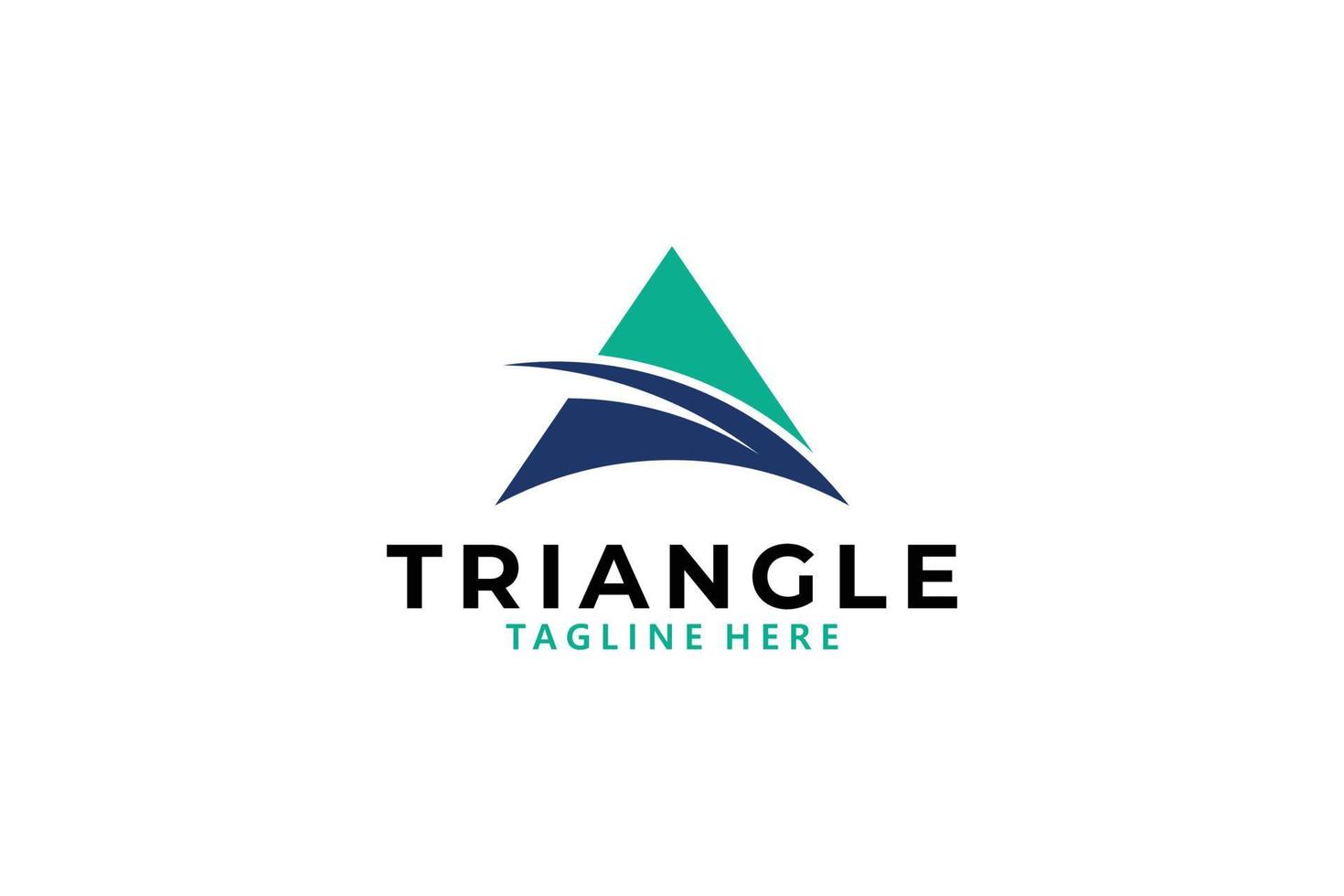 triángulo logo negocio icono vector aislado