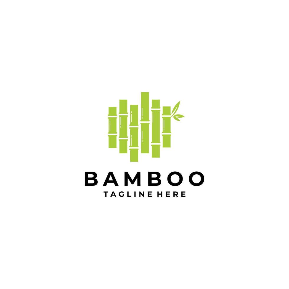 vector de icono de logotipo de bambú aislado