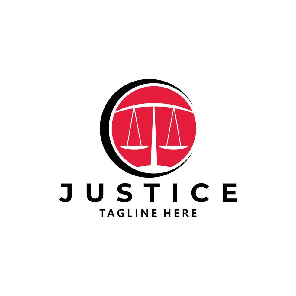 vector de icono de logotipo de justicia aislado