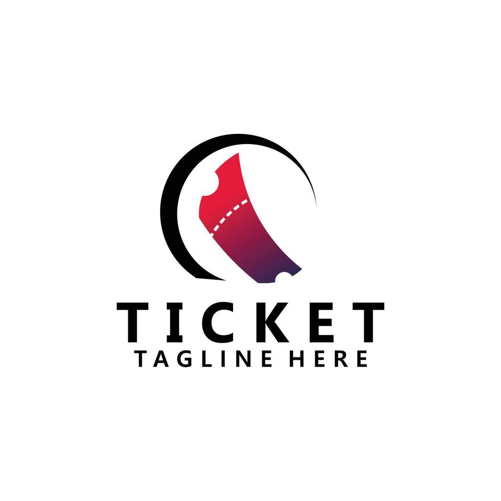 ticket logo icon vector isolated