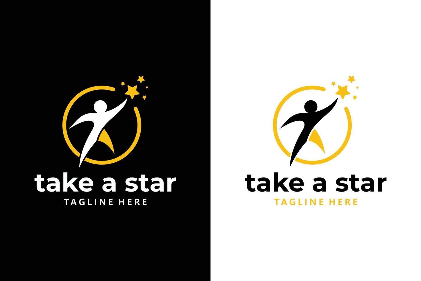 take a star logo icon vector isolated