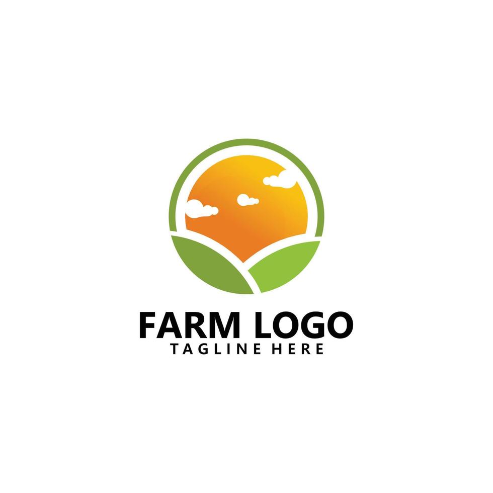 farm flower logo icon vector isolated