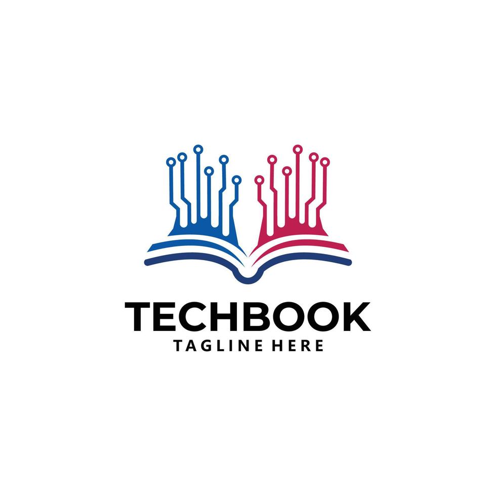 tech book logo icon vector isolated