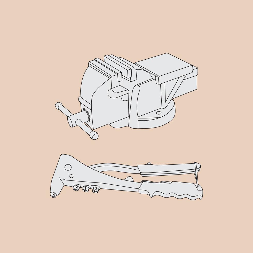 herramientas de equipos de construcción 23 vector