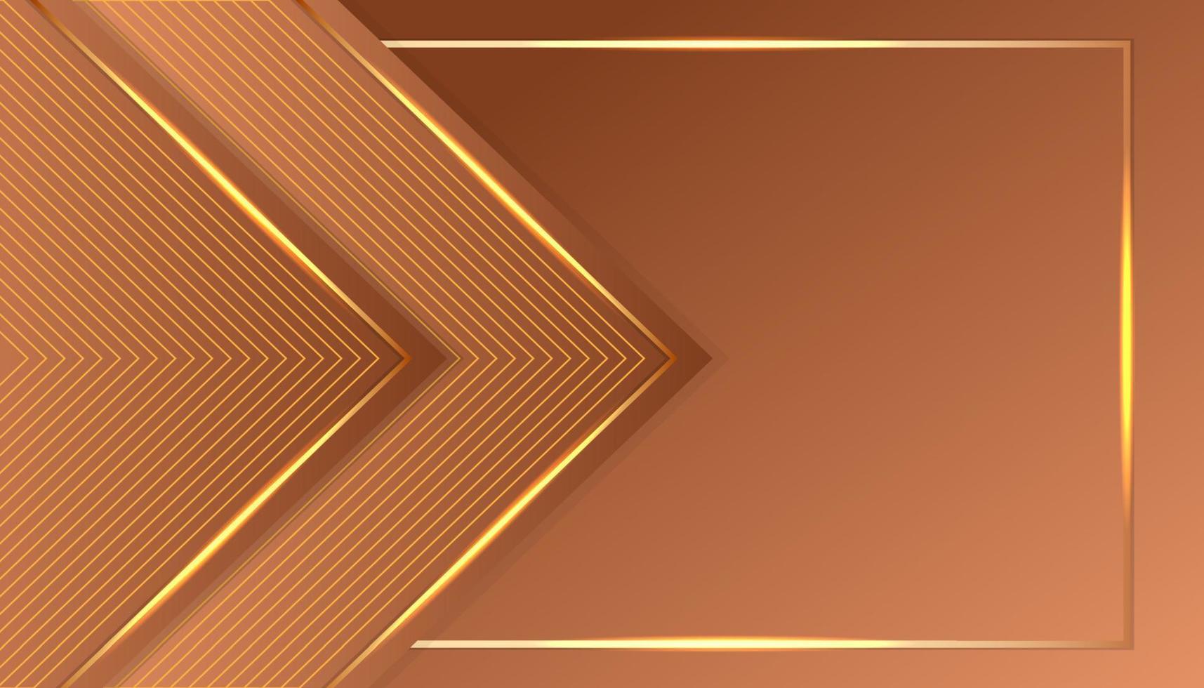 modern luxury abstract background with glowing golden line elements .Beautiful geometric shapes on an elegant golden brown gradient background. vector