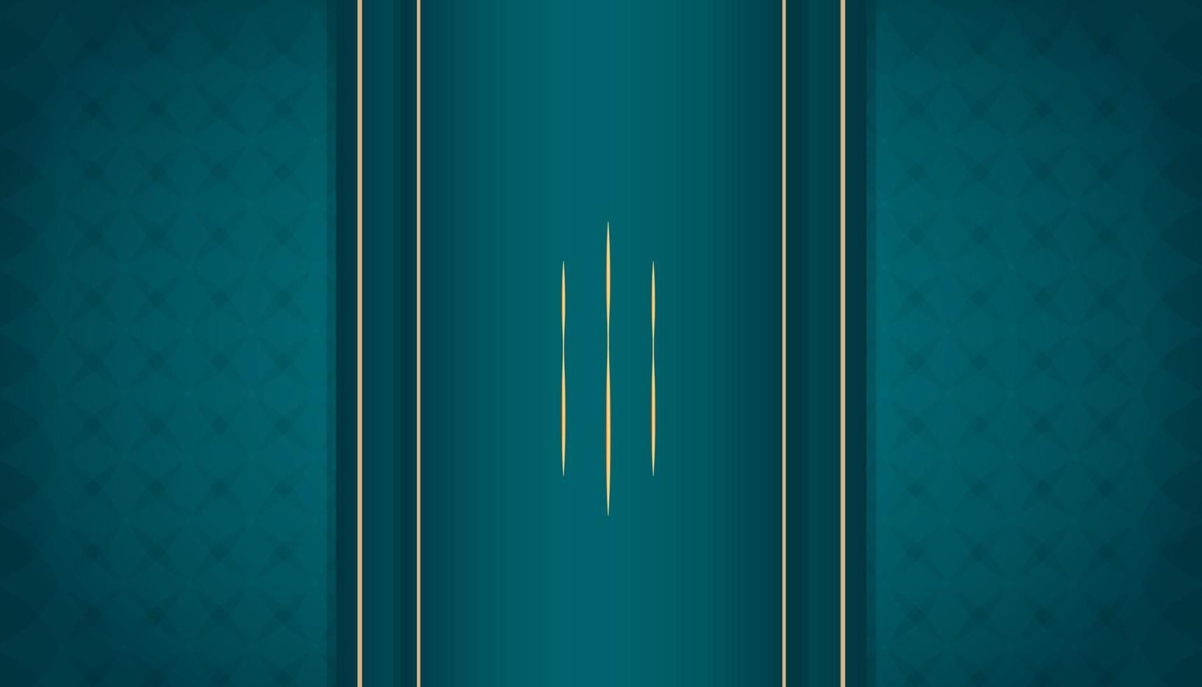 modern luxury abstract background with glowing golden line elements .Beautiful geometric shapes on an elegant green gradient background. vector