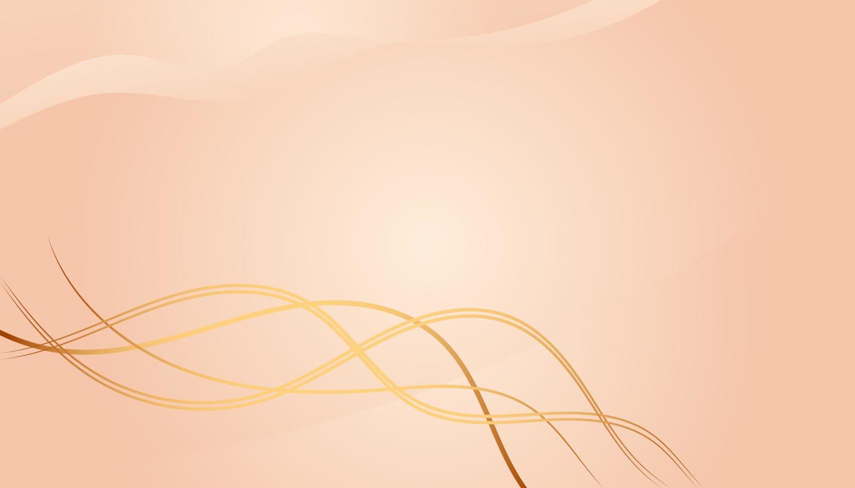 Modern luxury abstract background with glowing golden line elements. vector