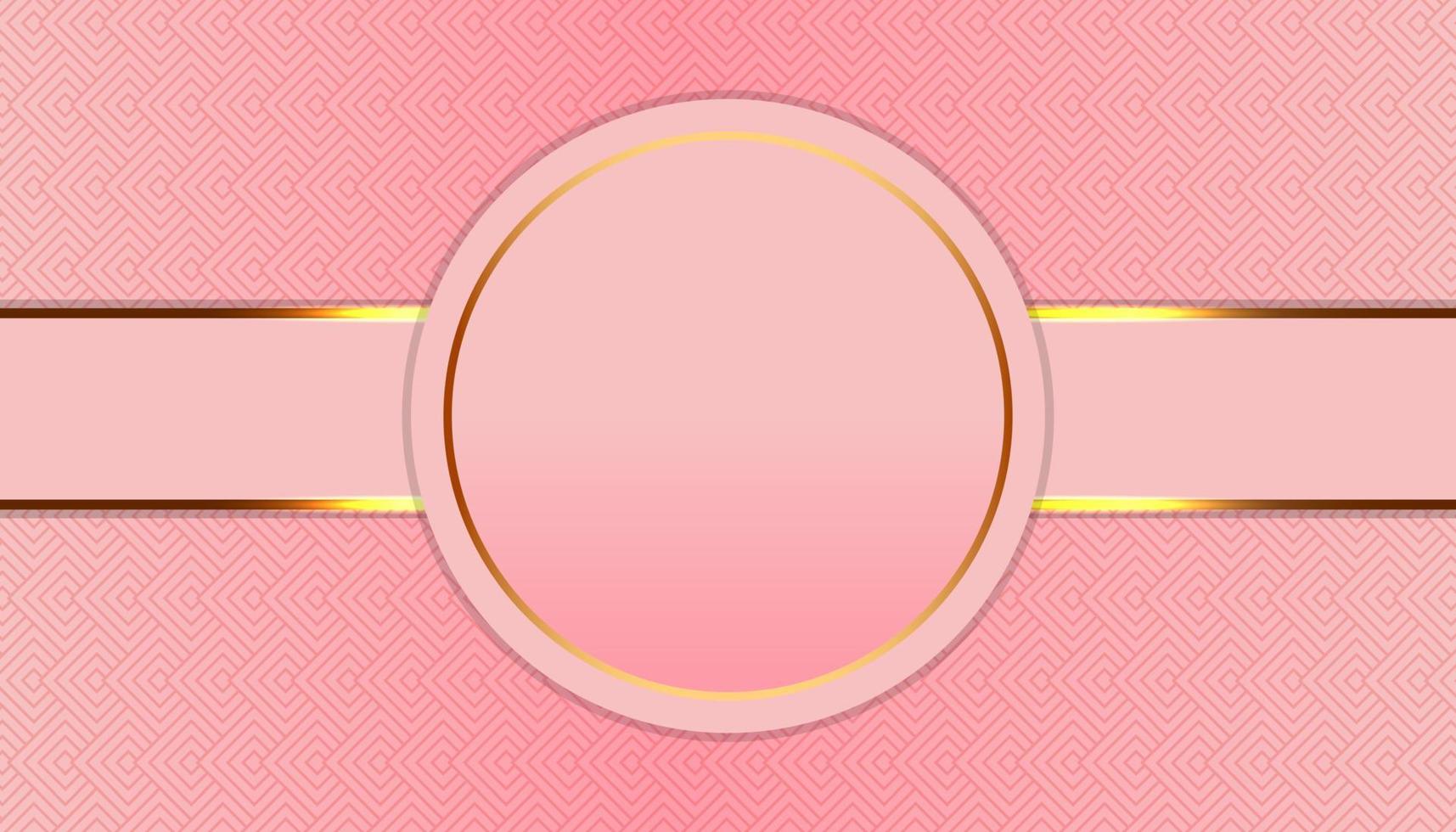 modern luxury abstract background with glowing golden line elements .Beautiful geometric shapes on pink gold gradient background. vector