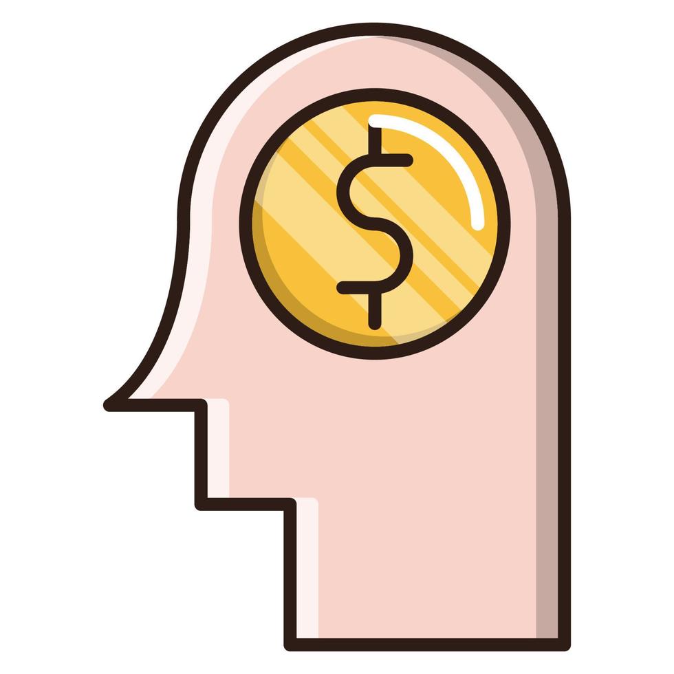 money thinking icon, suitable for a wide range of digital creative projects. Happy creating. vector