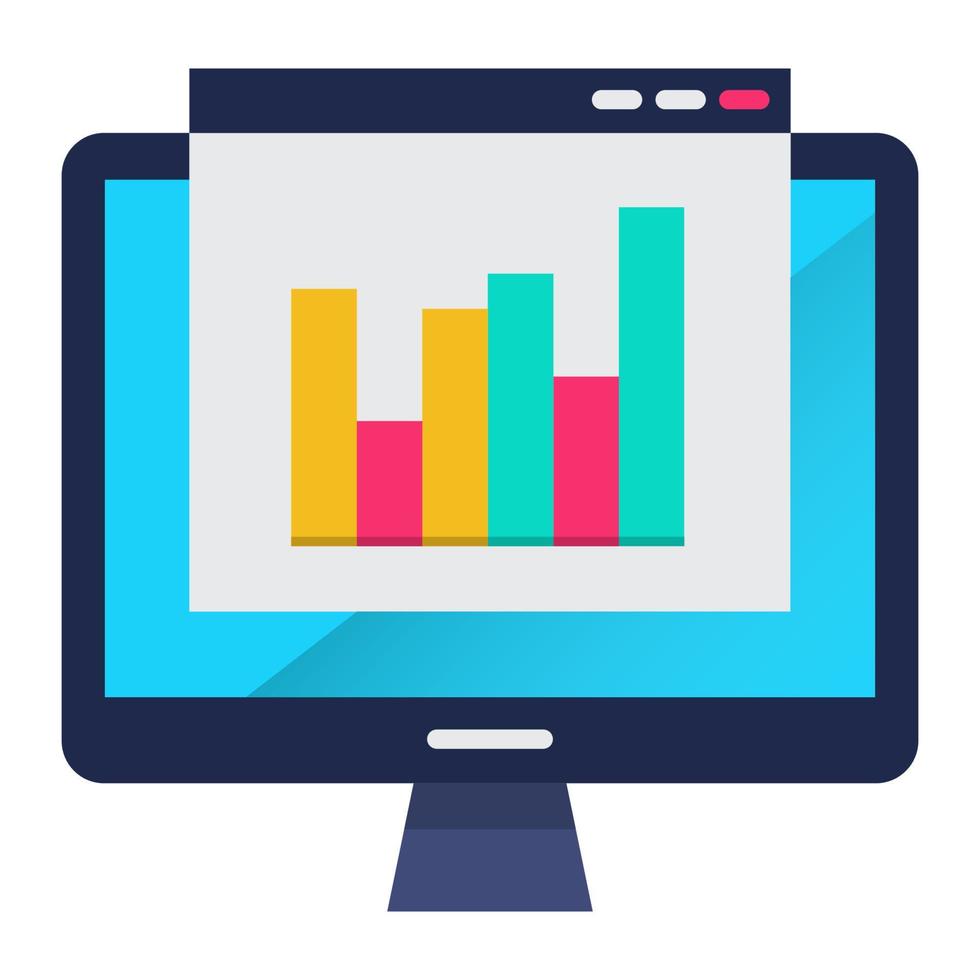 site analytics icon, suitable for a wide range of digital creative projects. Happy creating. vector
