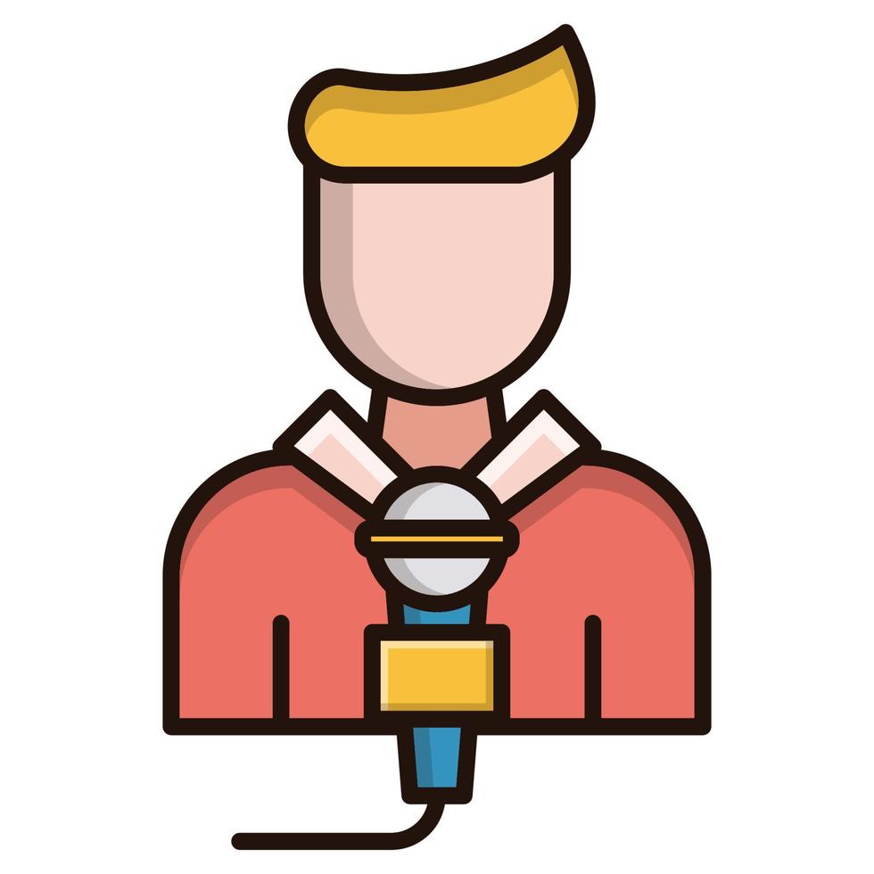 journalist icon, suitable for a wide range of digital creative projects. Happy creating. vector