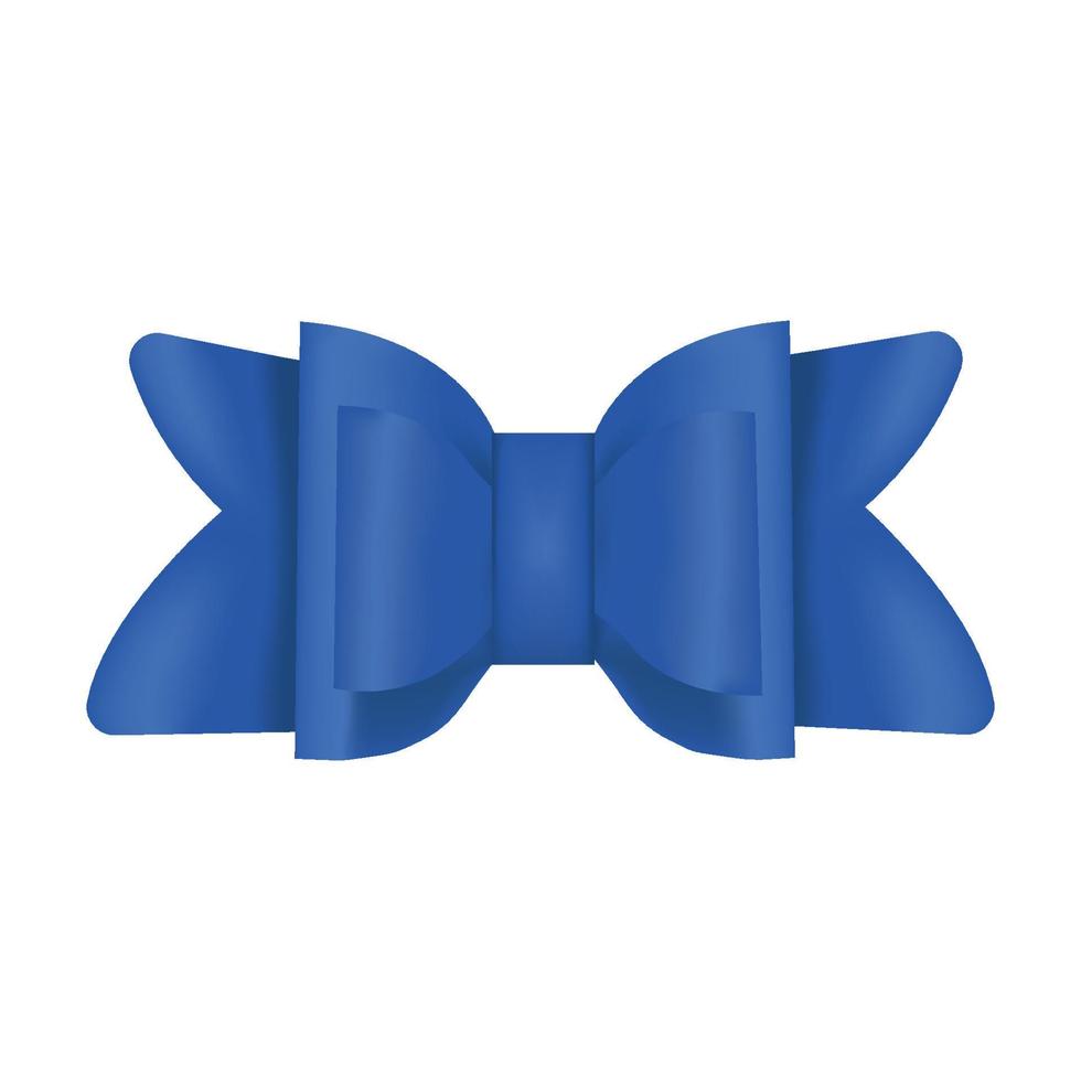 Vector illustration blue bow, realism