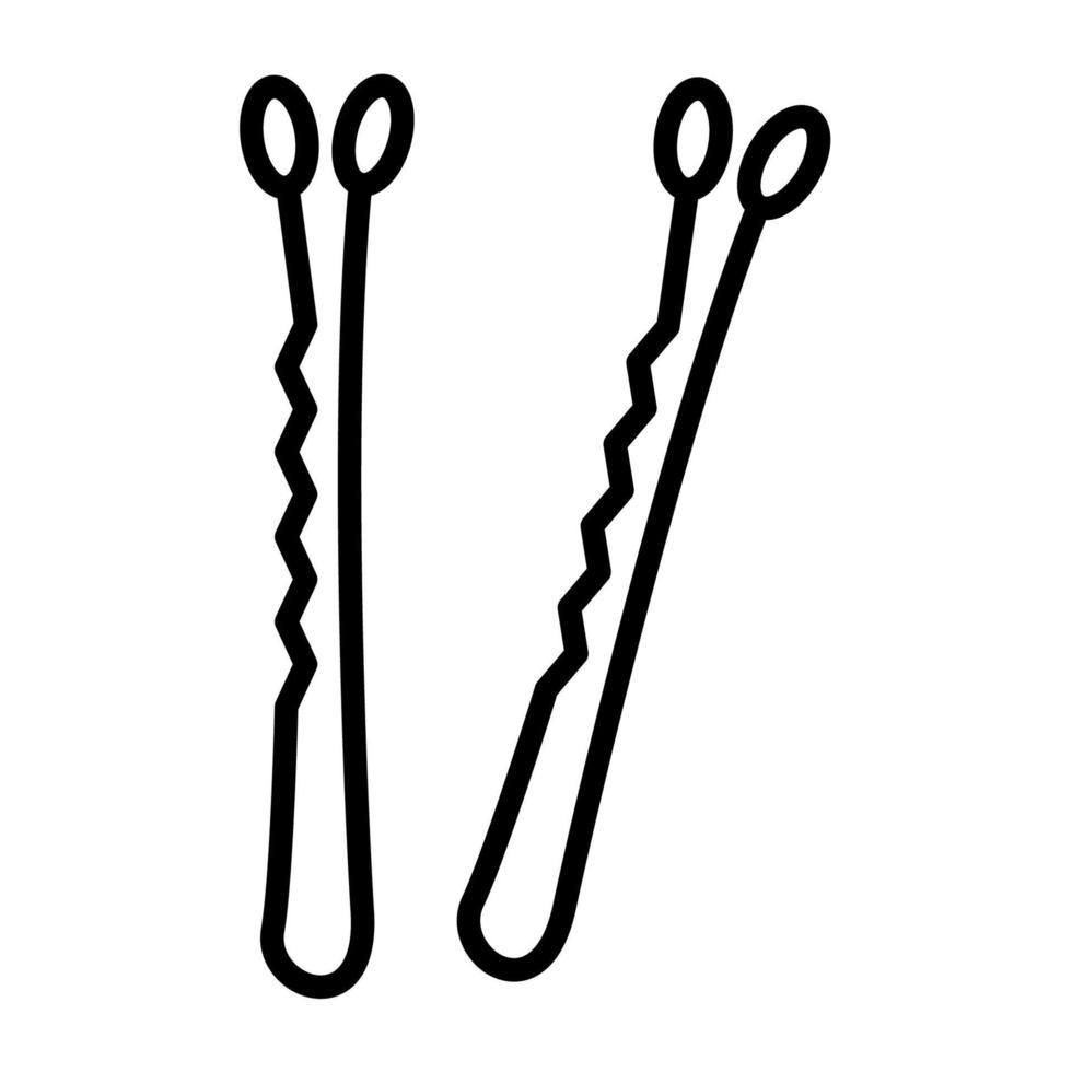 icono de bobby pins, adecuado para una amplia gama de proyectos creativos digitales. feliz creando. vector