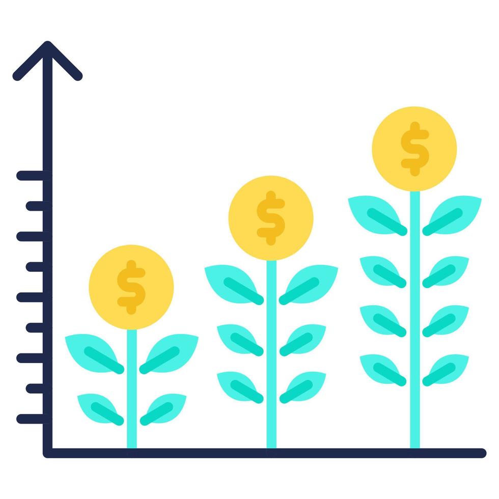 growth icon, suitable for a wide range of digital creative projects. Happy creating. vector