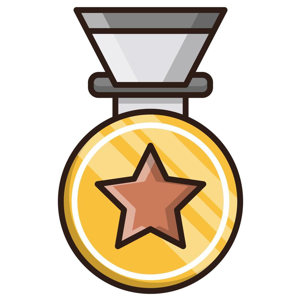 icono de medalla, adecuado para una amplia gama de proyectos creativos digitales. feliz creando. vector