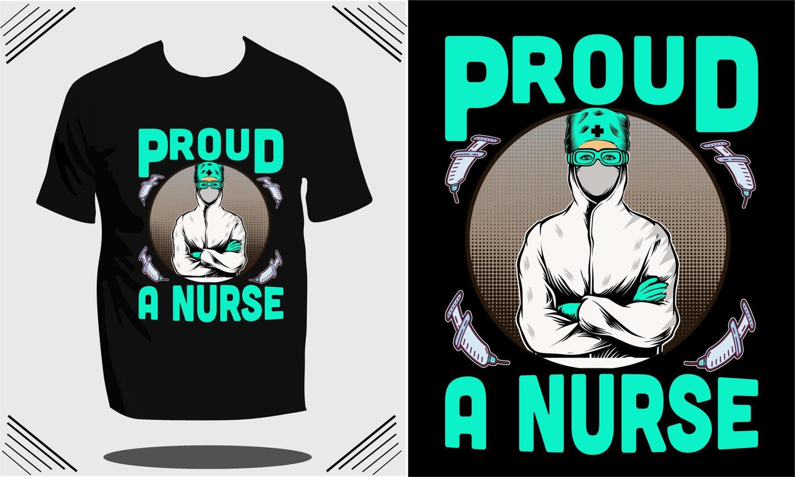 diseño de camiseta de enfermera para mujer o plantilla y vector de diseño de camiseta