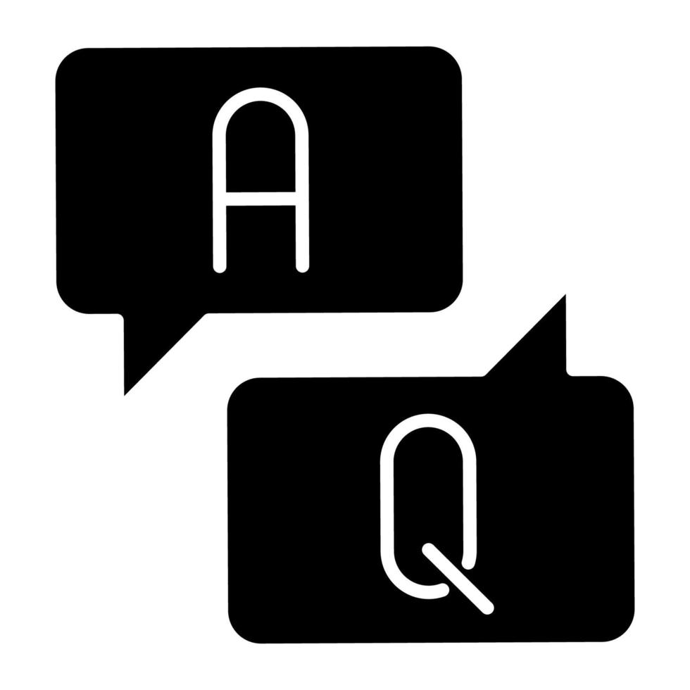 question and answer icon, suitable for a wide range of digital creative projects. Happy creating. vector