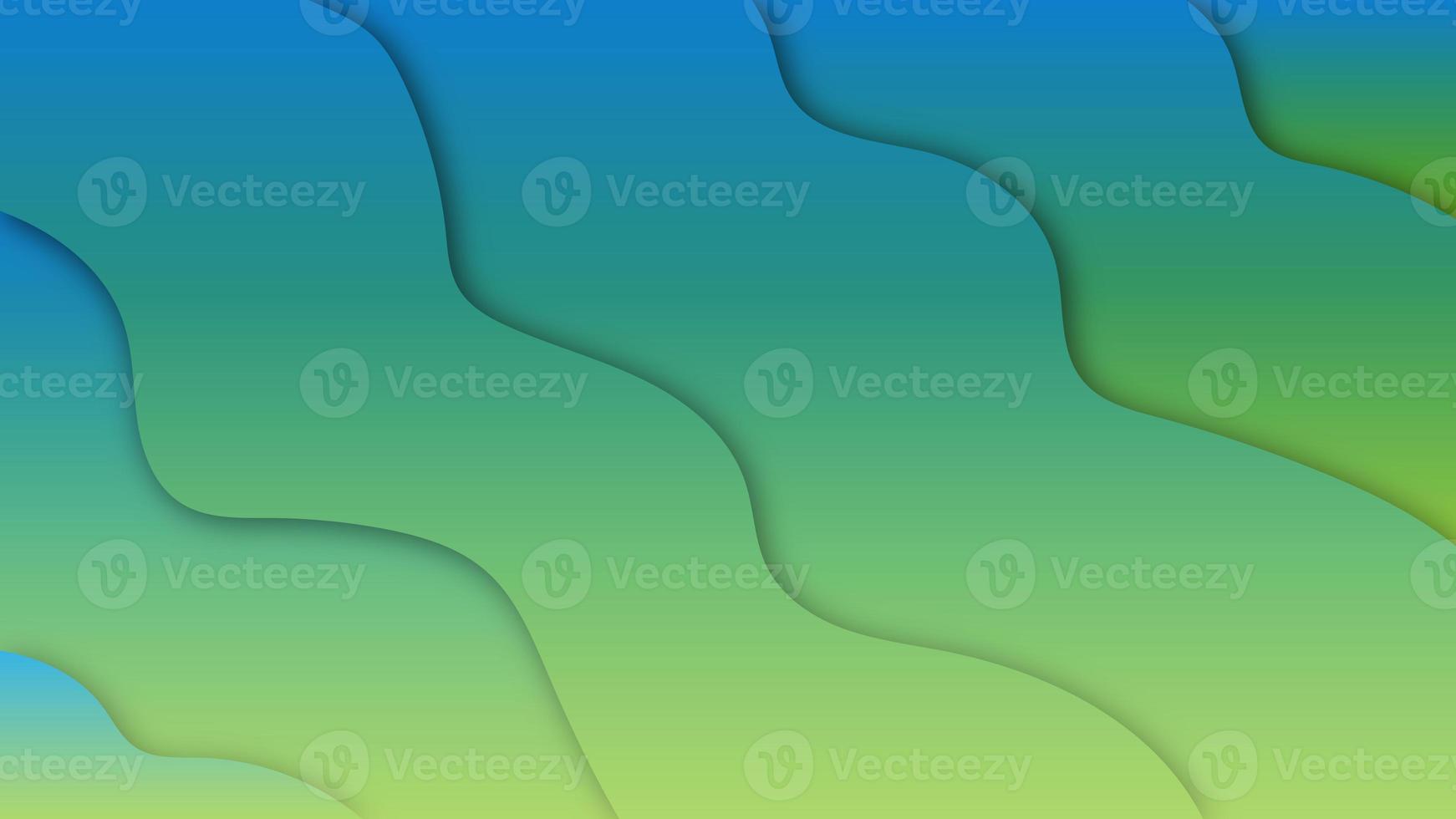 Abstract blue green gradient landing page background with liquid and paper cut style photo