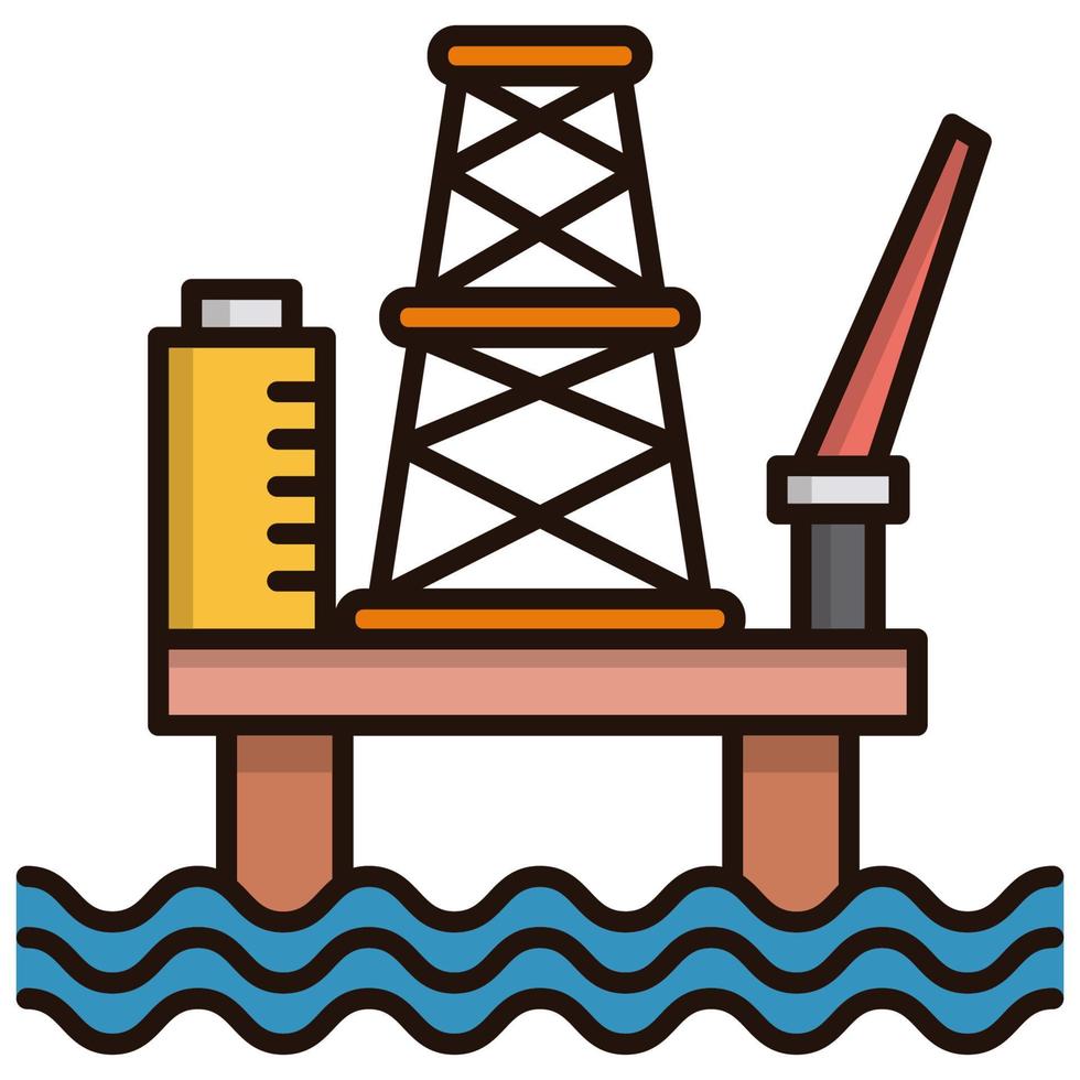 Oil Platform icon, suitable for a wide range of digital creative projects. Happy creating. vector