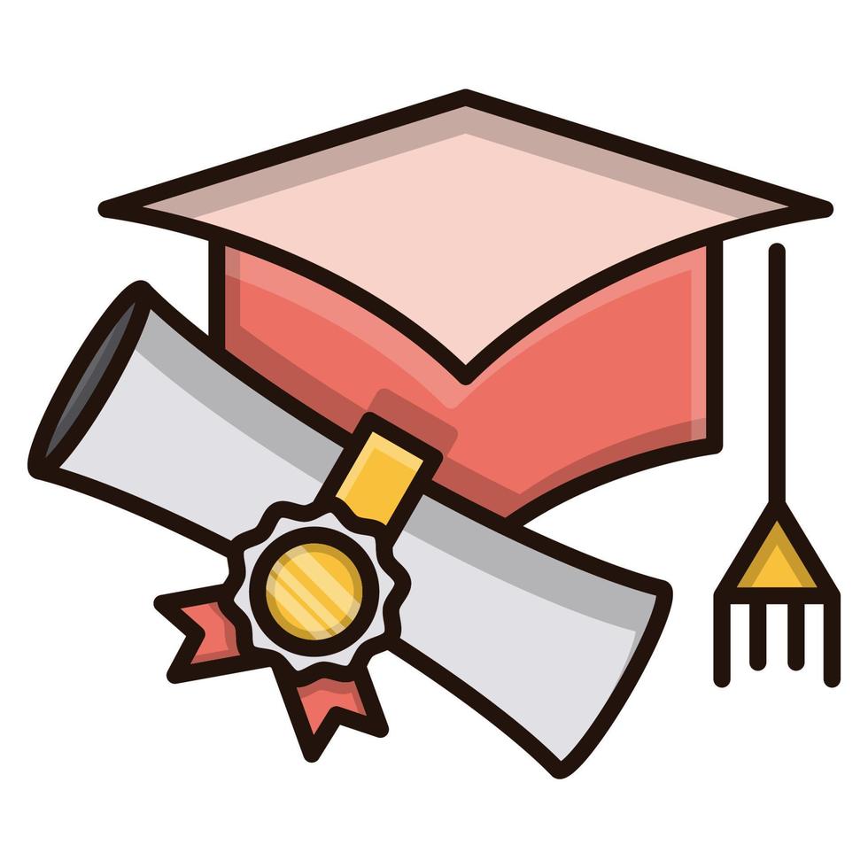 icono de graduación, adecuado para una amplia gama de proyectos creativos digitales. feliz creando. vector