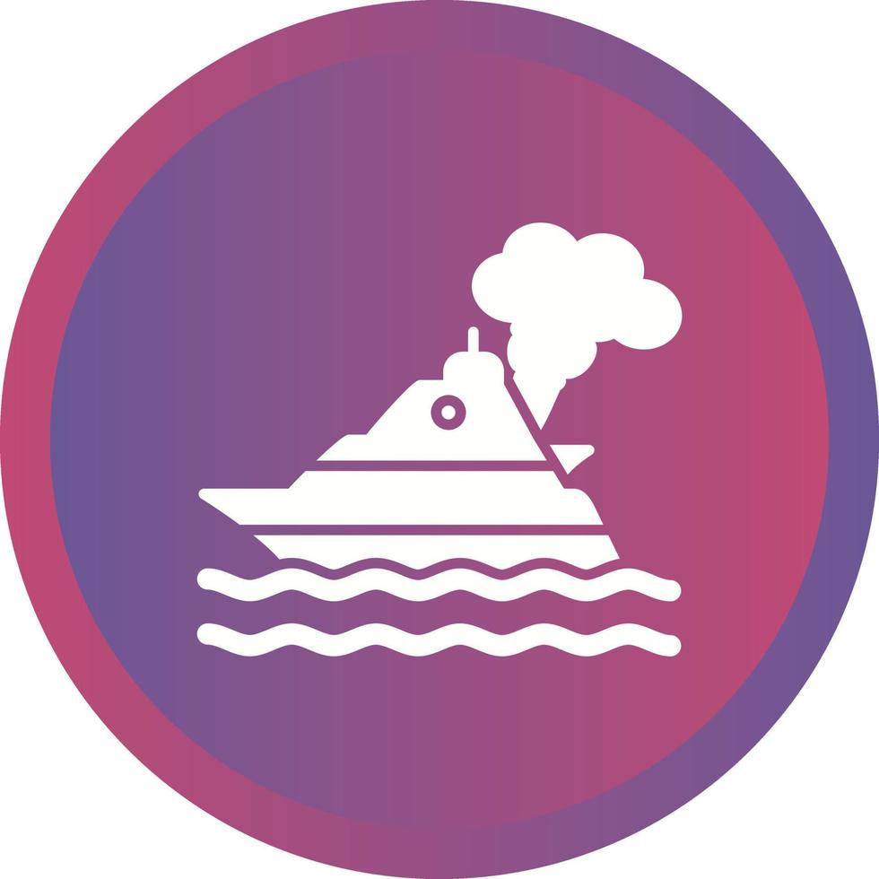 icono de vector de contaminación de barco