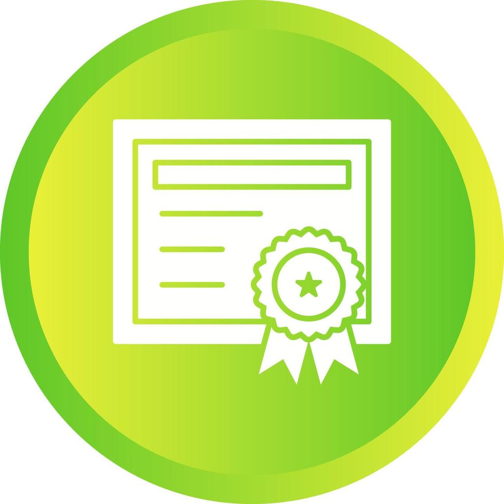 icono de vector de certificado