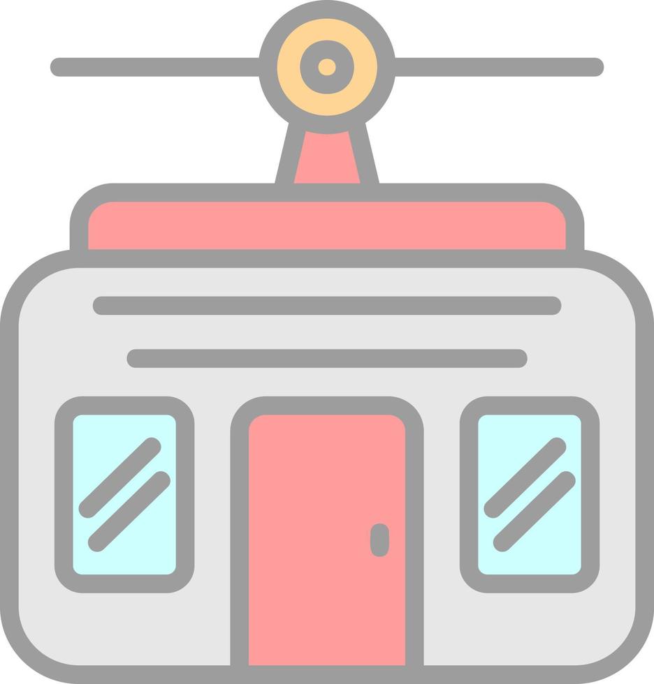 Cable Car Vector Icon Design
