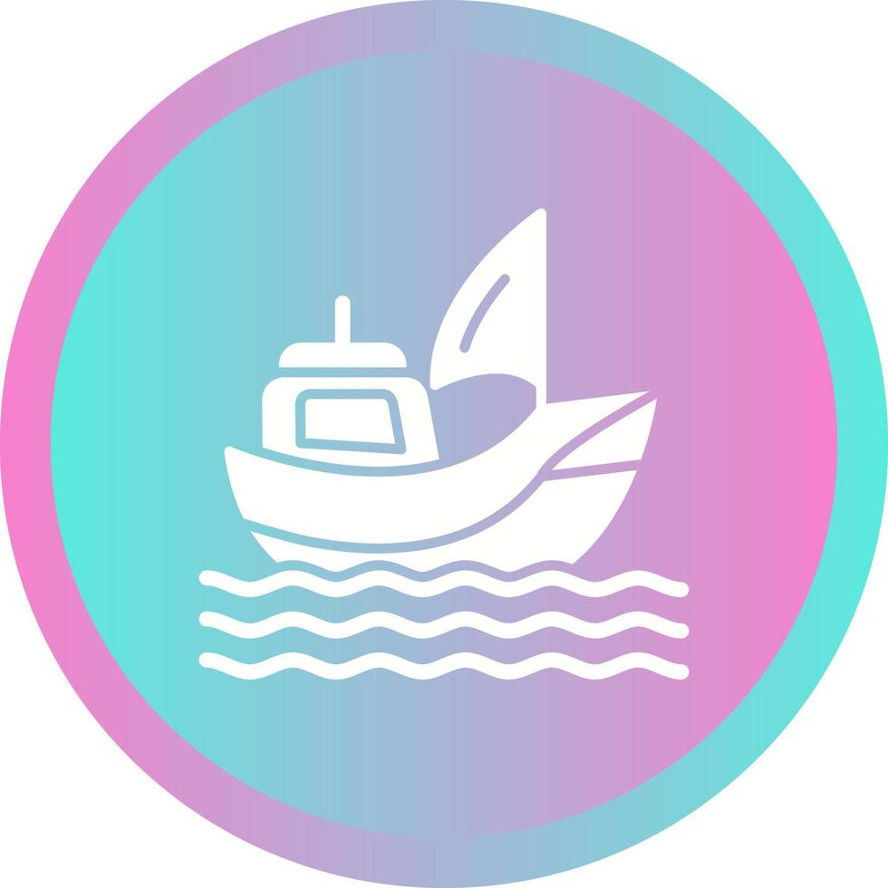 icono de vector de barco