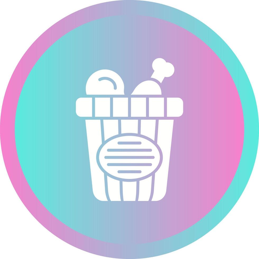 Chicken Bucket Vector Icon