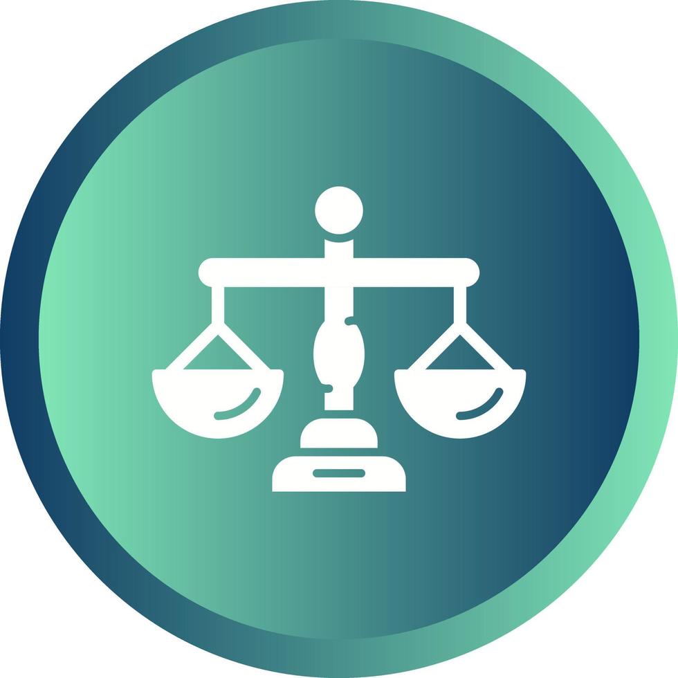 icono de vector de escala de justicia