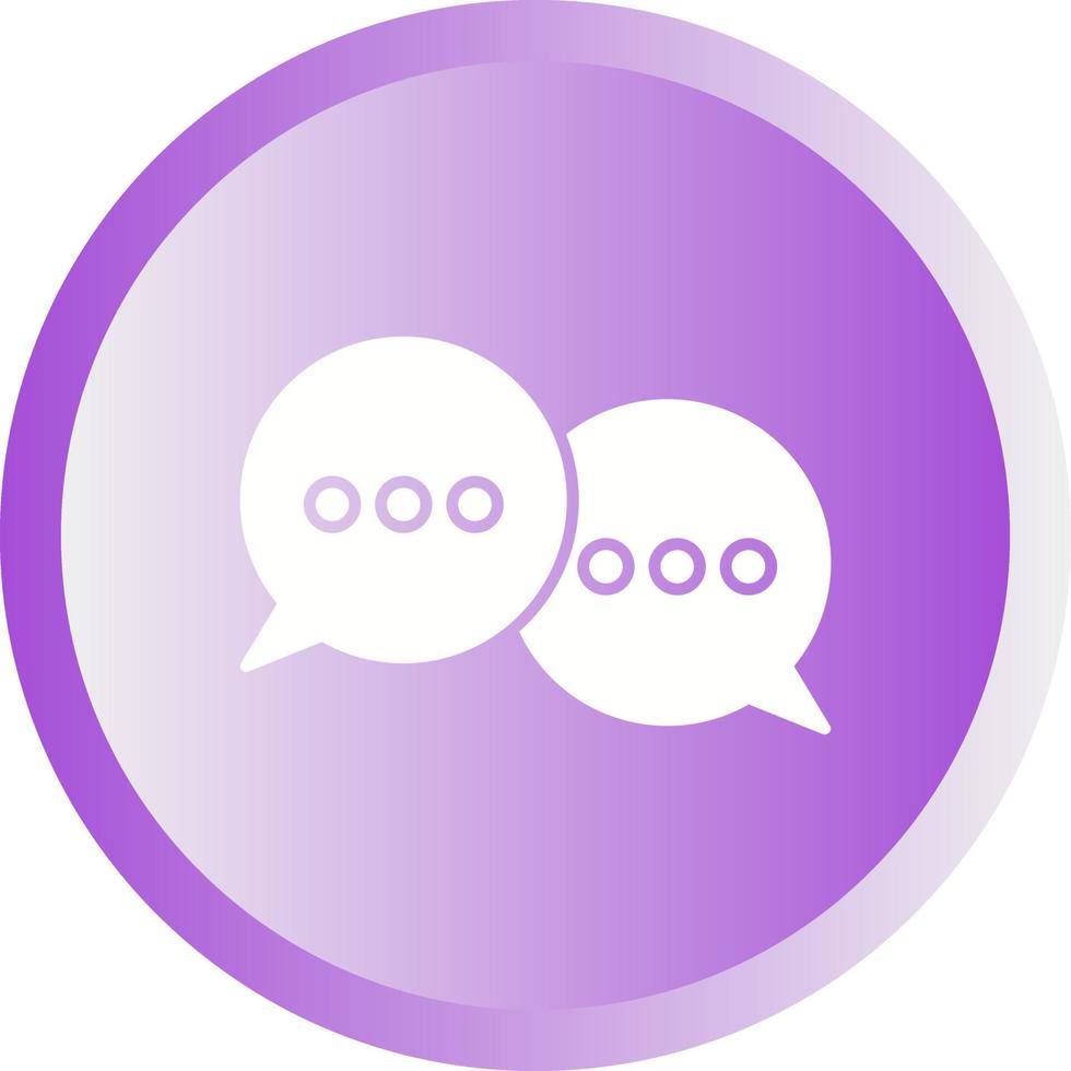Chat Glyph Round Circle Icon vector