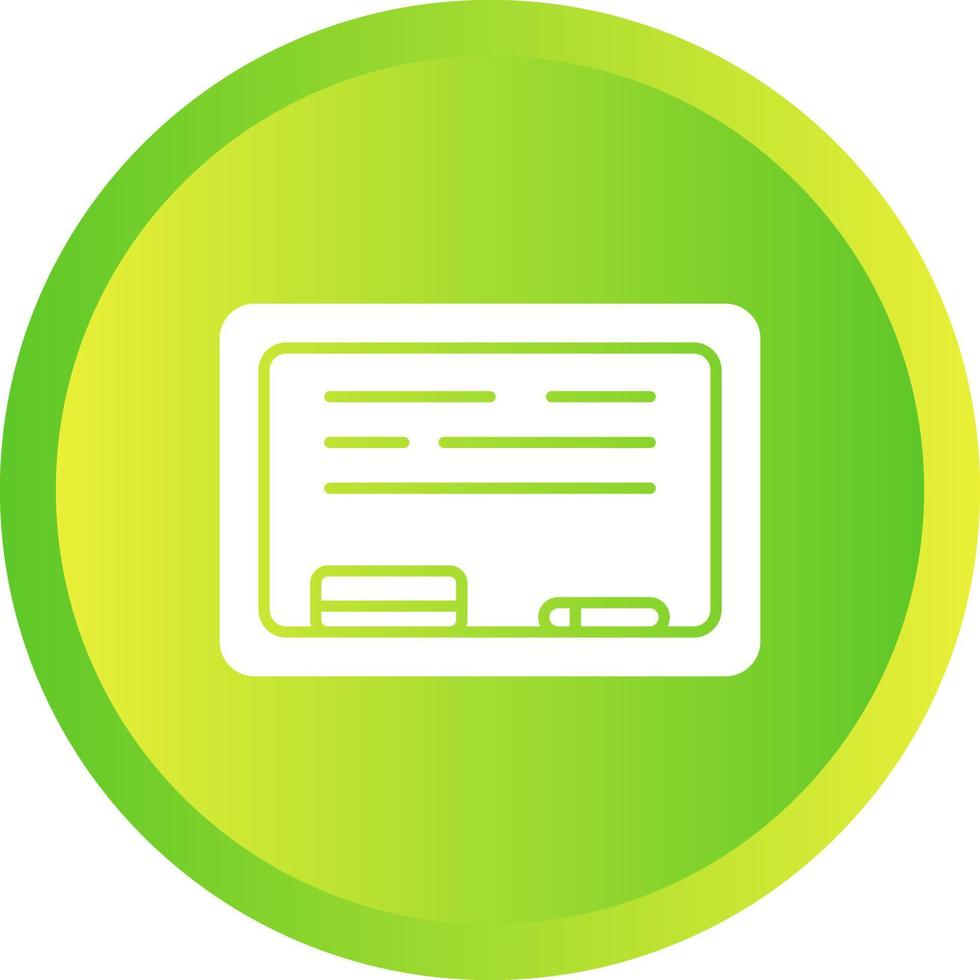 White Board Vector Icon