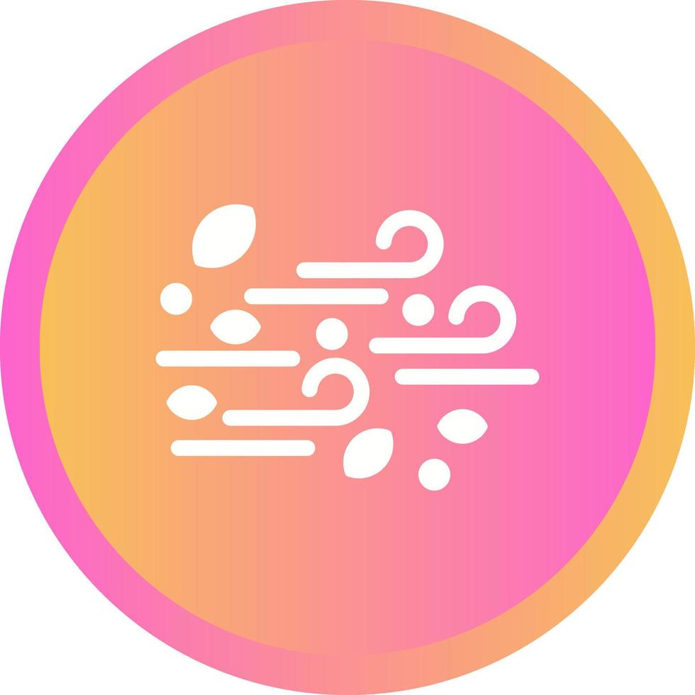 Wind Glyph Round Circle Icon vector