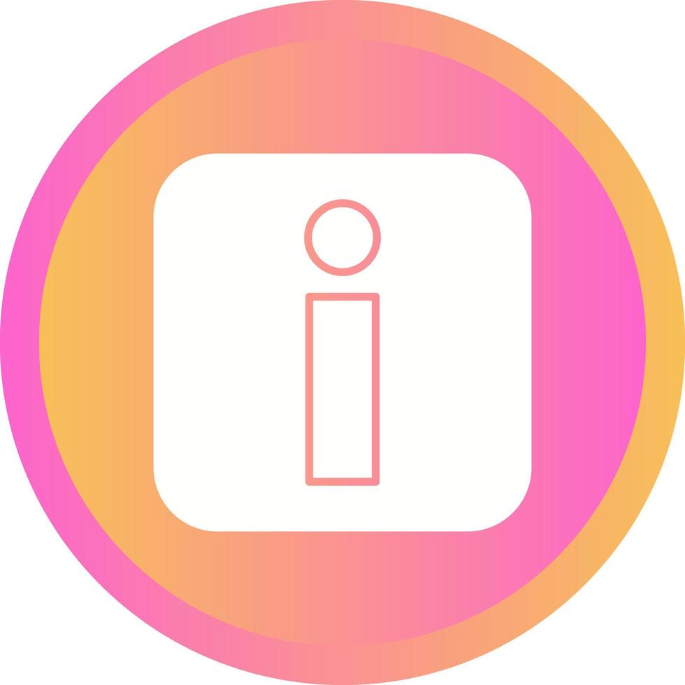 Information Glyph Round Circle Icon vector