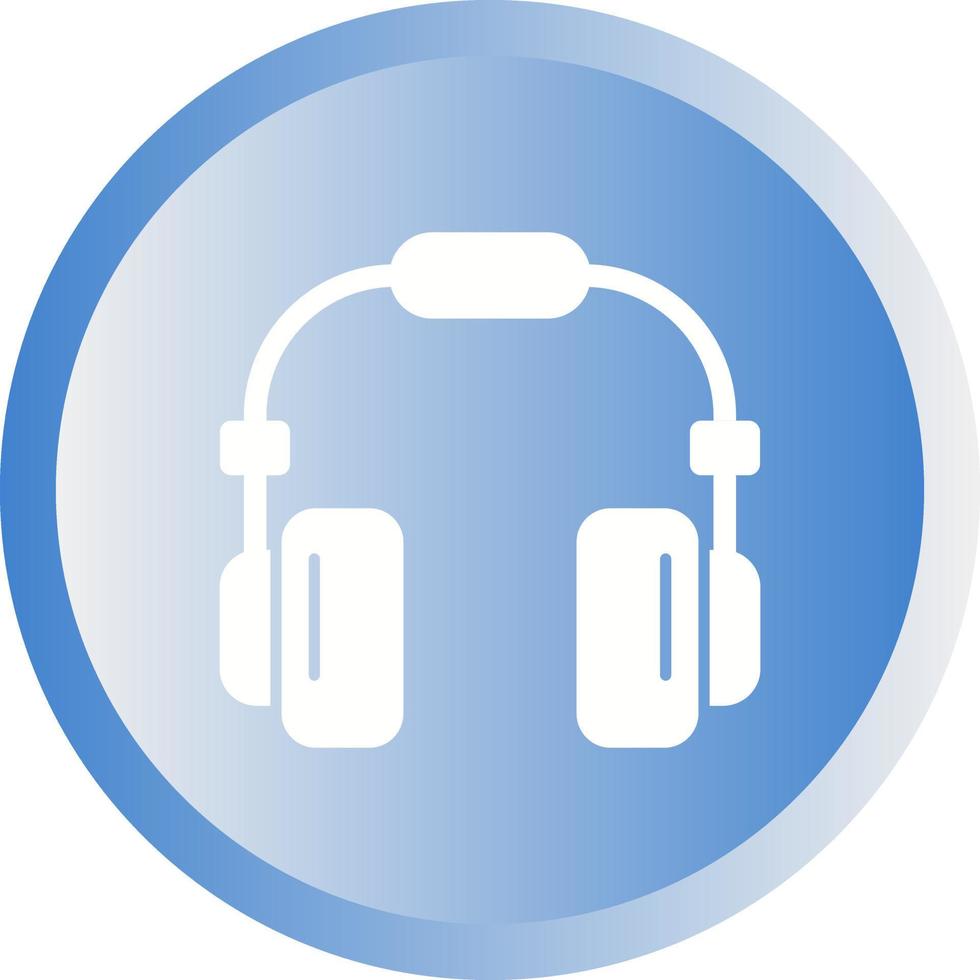 Headphone Glyph Round Circle Icon vector