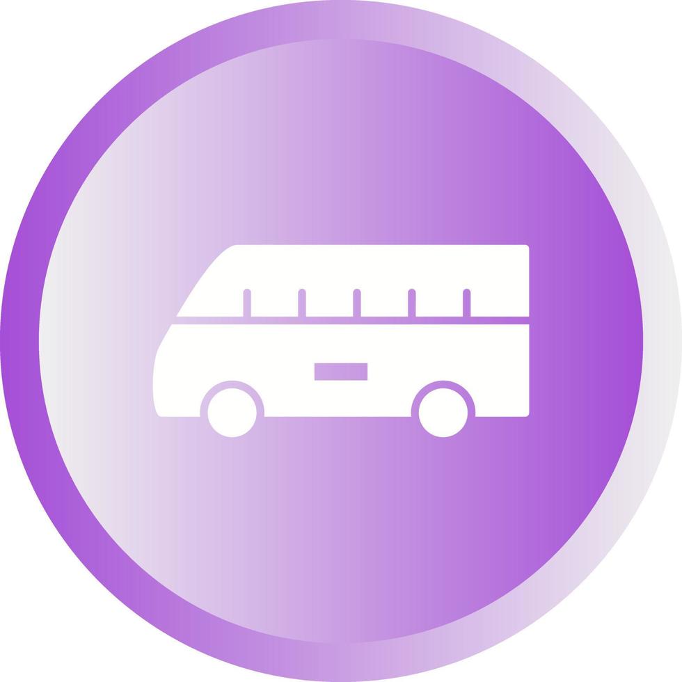 Bus on Airport Vector Icon