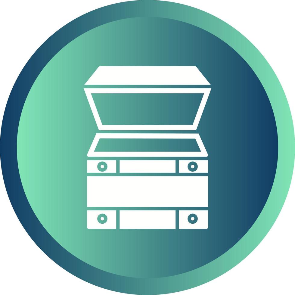Open Treasure Box Vector Icon