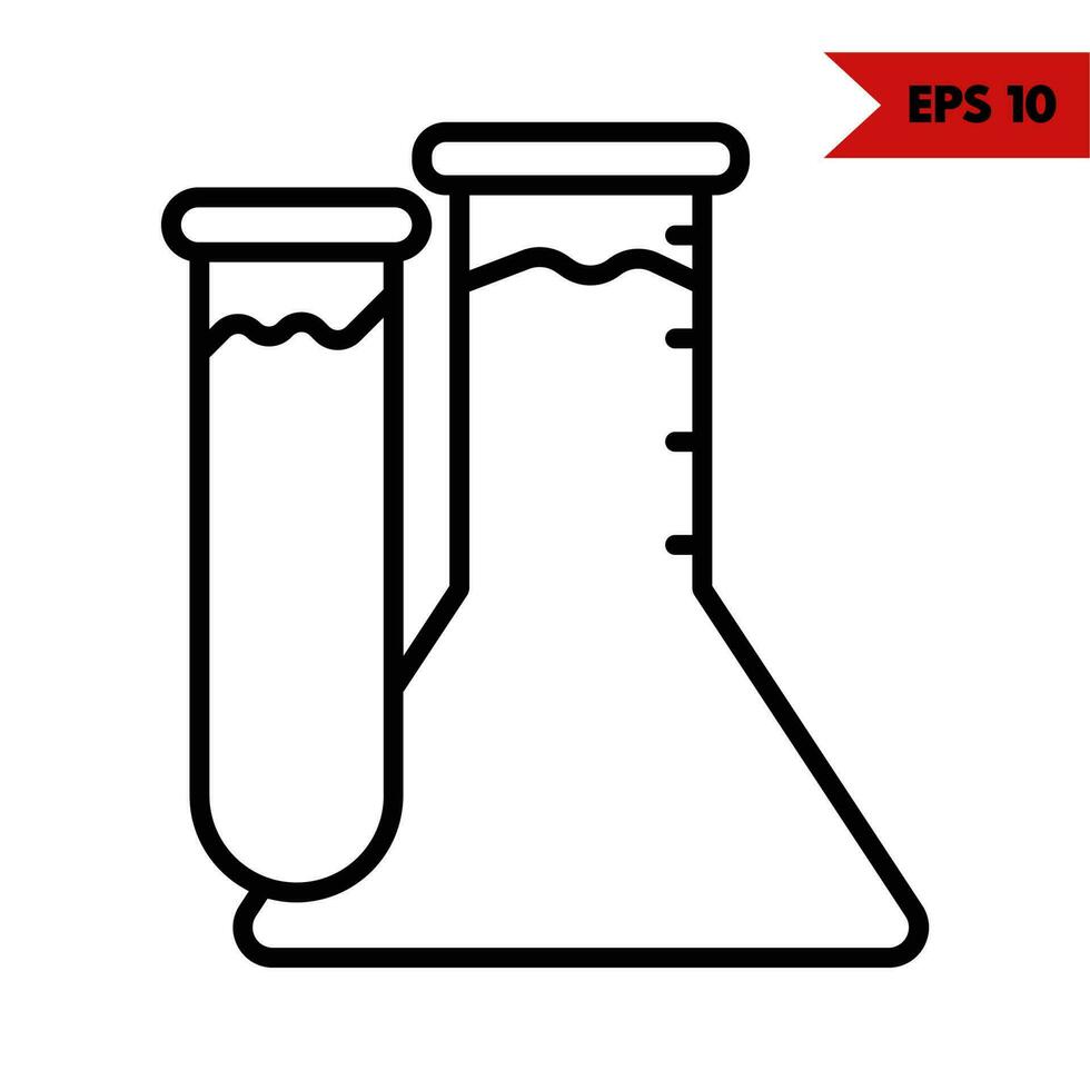 Illustration of laboratory line icon vector