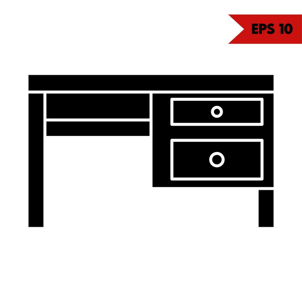 Illustration of study task glyph icon vector