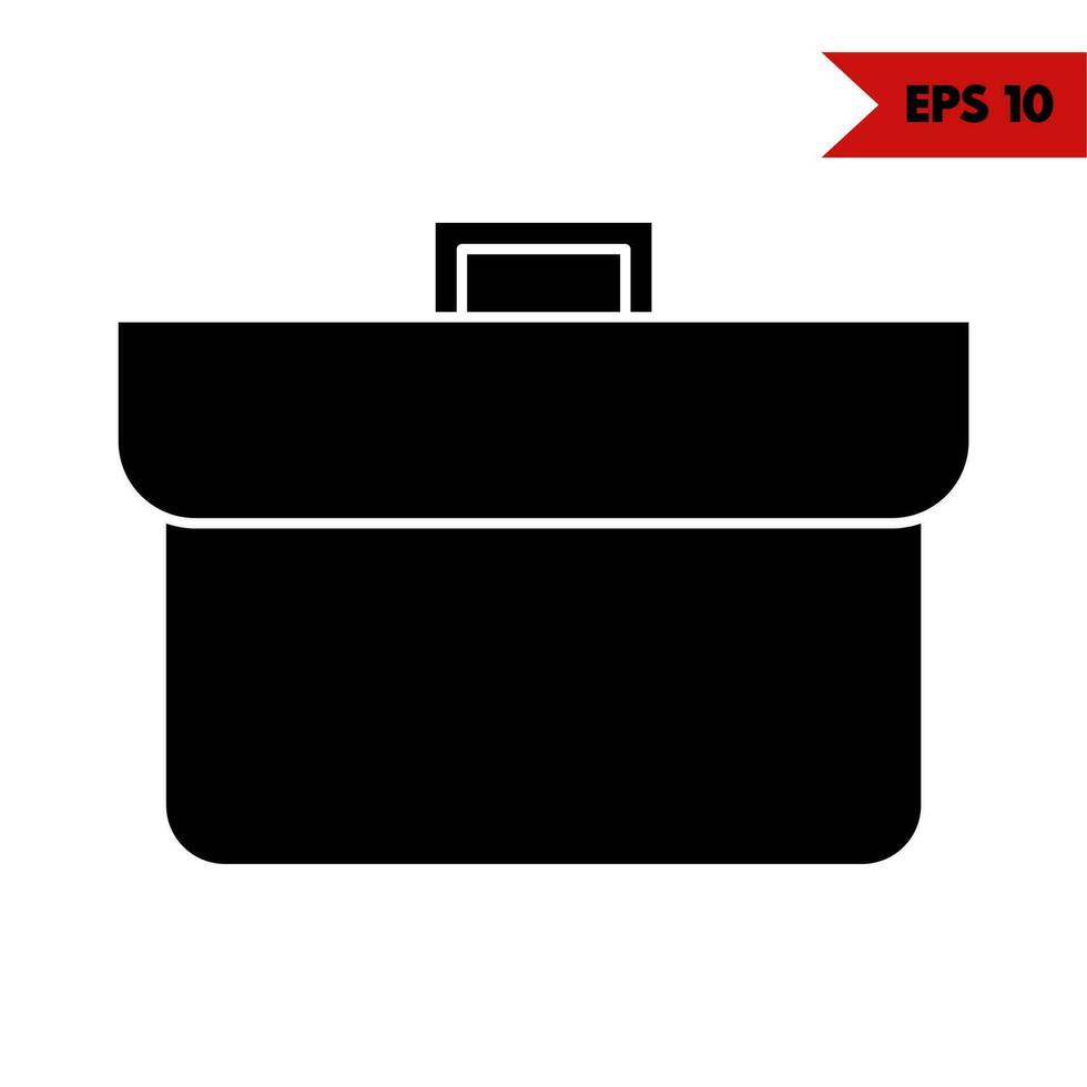 Illustration of briefcase glyph icon 16934221 Vector Art at Vecteezy