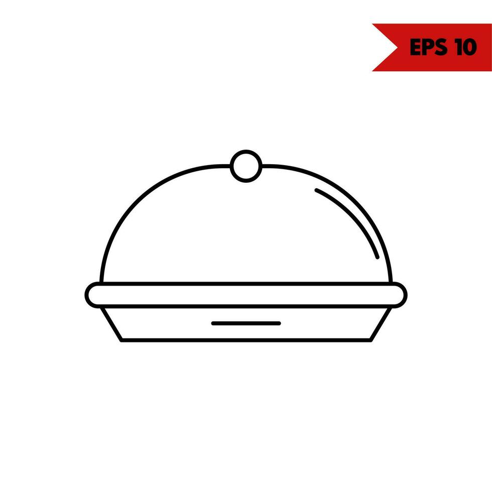 Illustration of cloche line icon vector