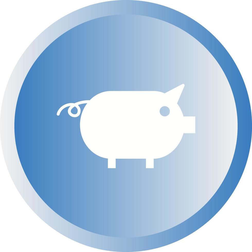 Beautiful Piggy Vector Glyph Icon