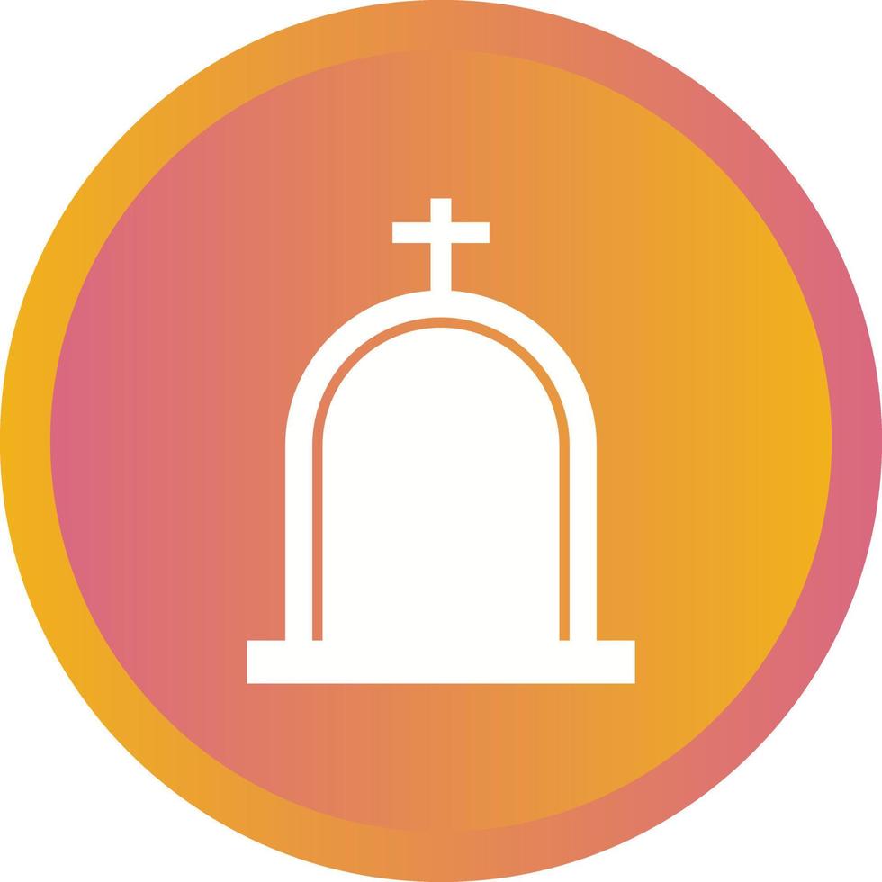 hermoso icono de glifo de vector de cementerio