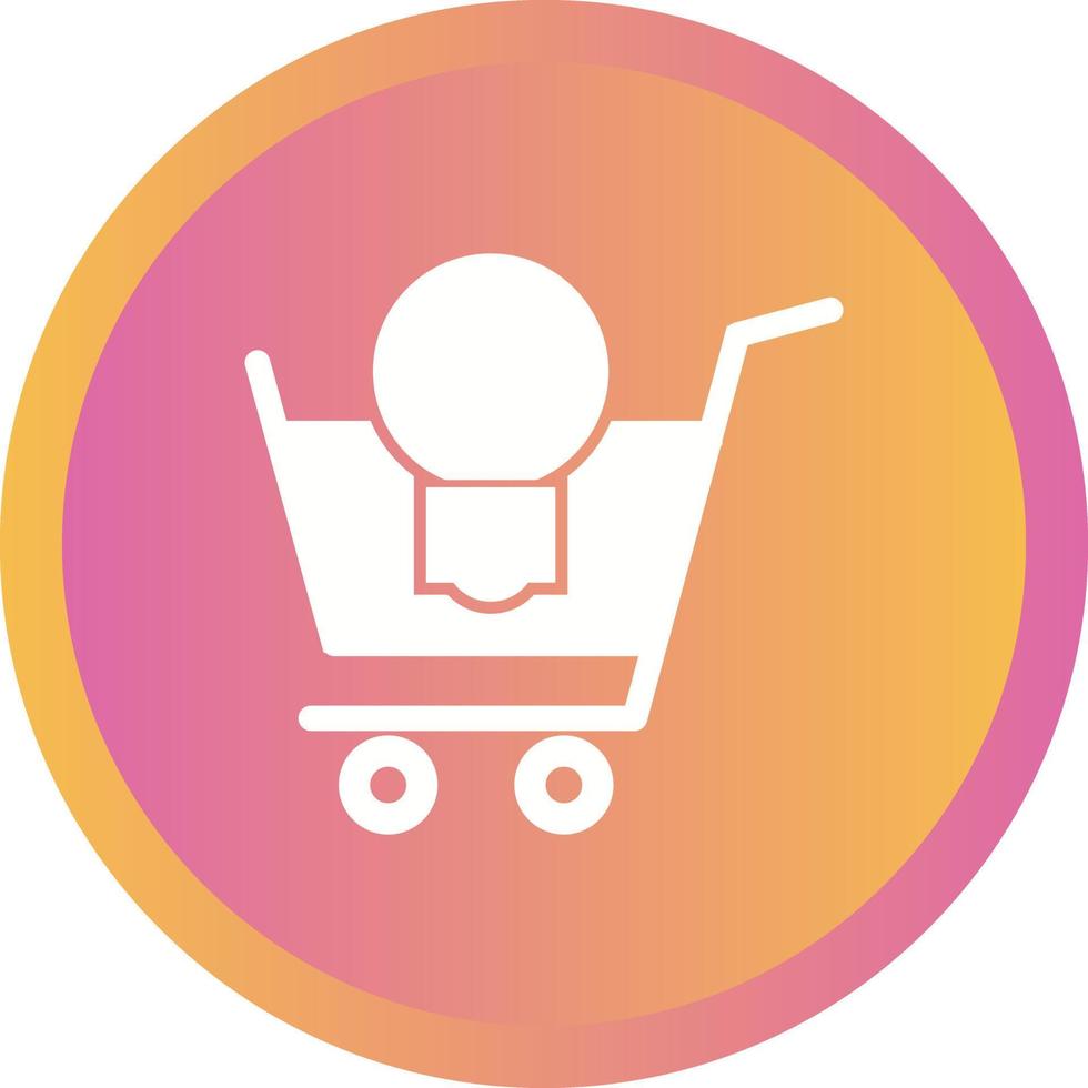 Beautiful Cart Vector Glyph icon