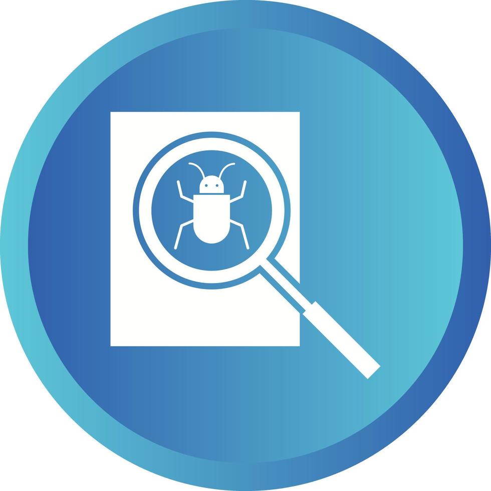 Beautiful Search bug Vector Glyph icon