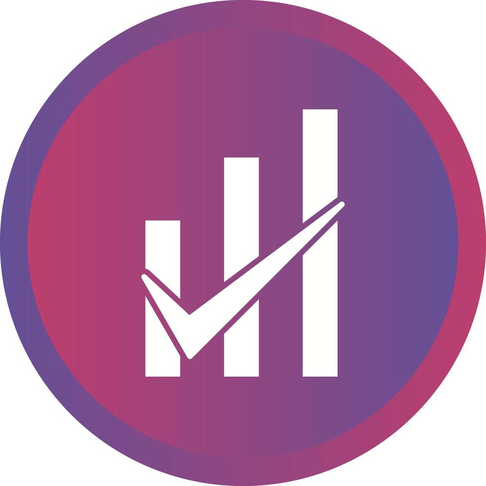 Beautiful Checked graph Vector Glyph icon