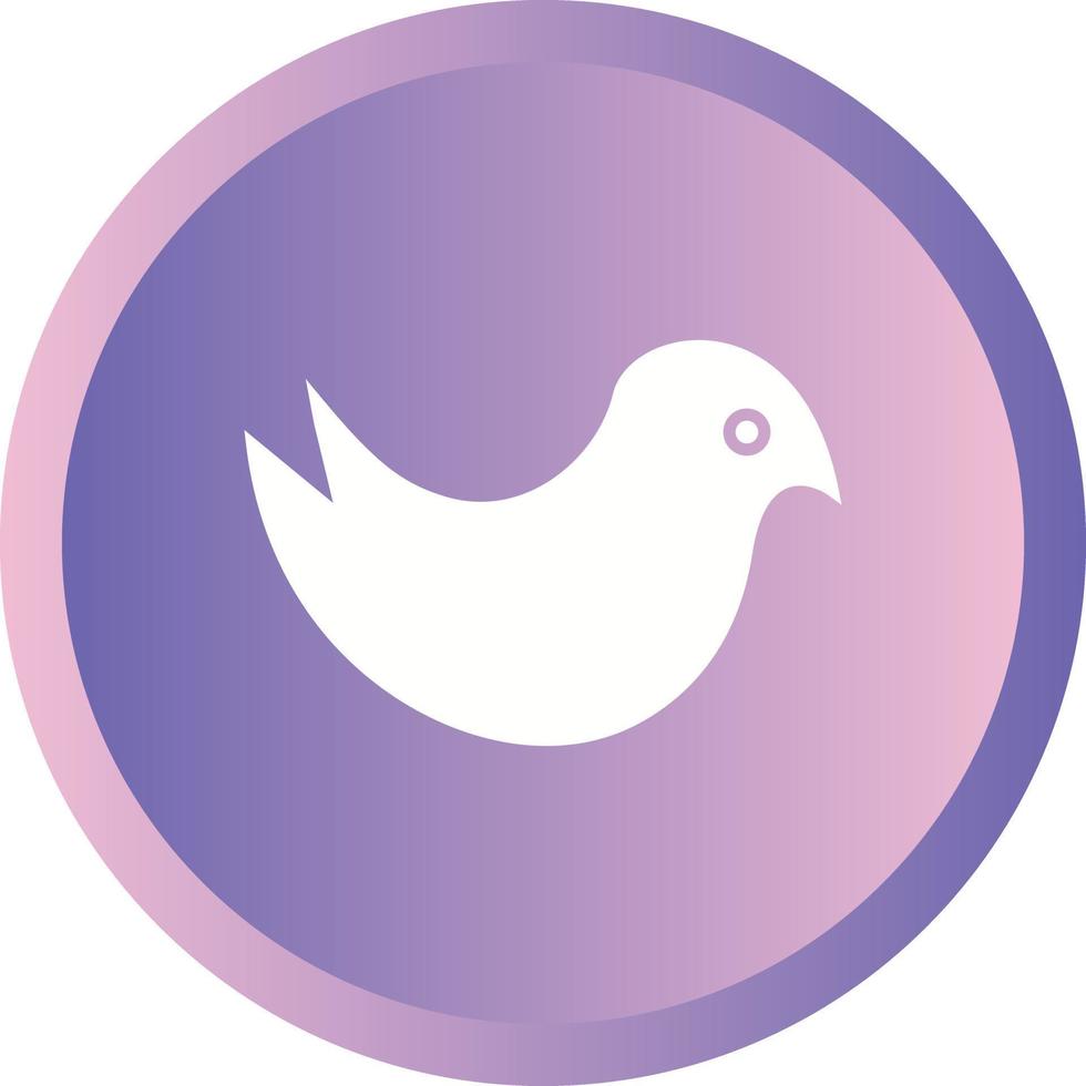 Beautiful Cutie bird Vector Glyph icon