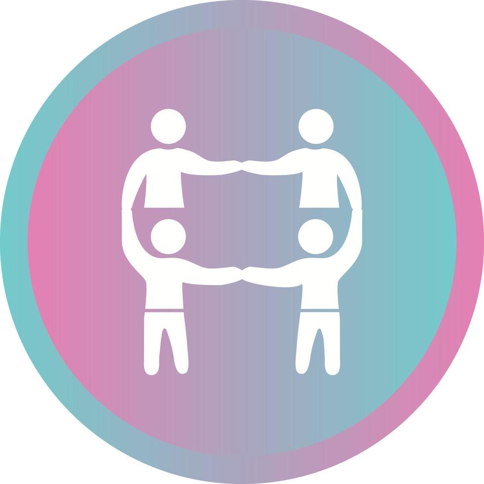 Beautiful Teamwork Vector Glyph icon