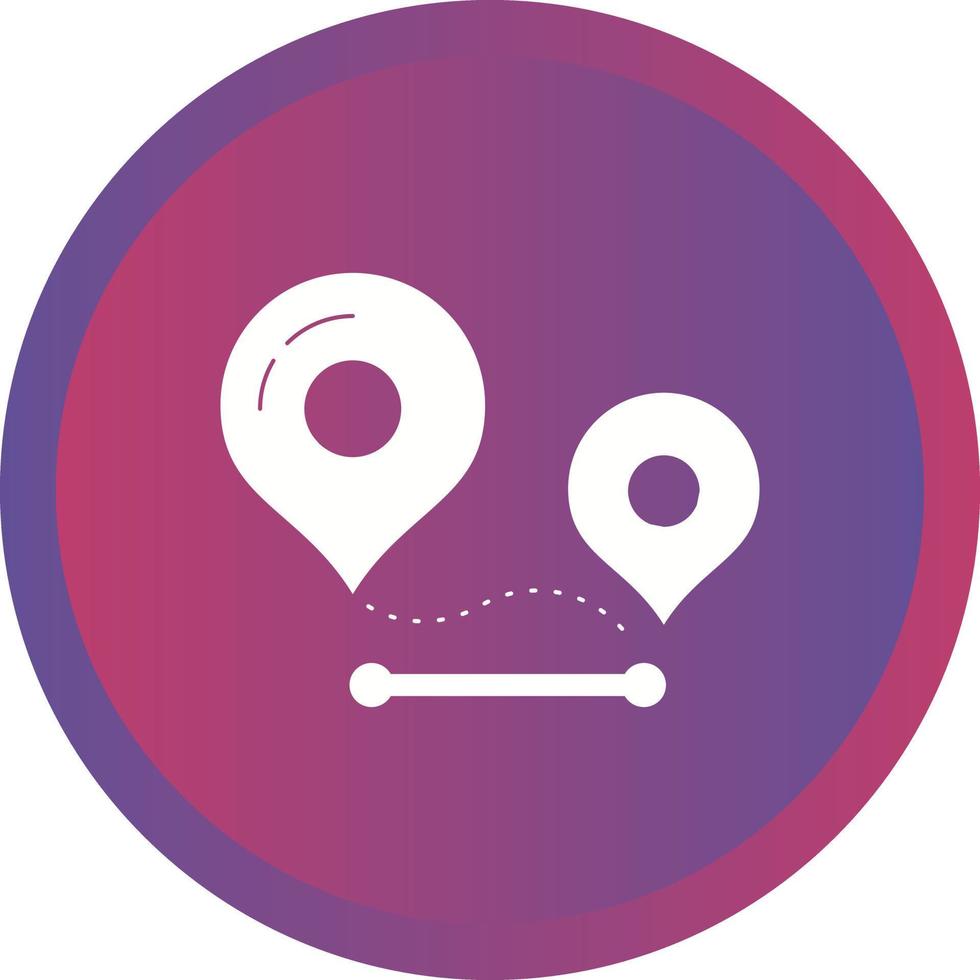 Beautiful Route Vector Glyph icon
