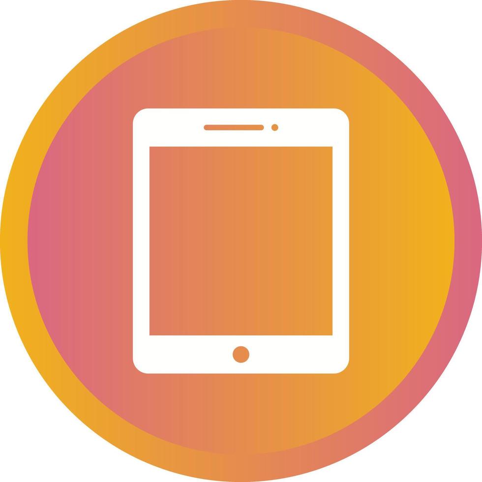 Beautiful Tablet Glyph Vector Icon